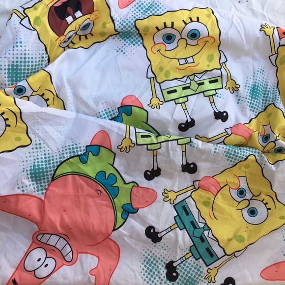 00s spongebob and patrick funky y2k fitted sheet - Picture 2 of 4